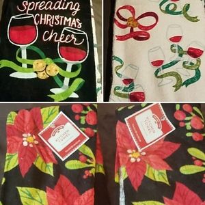 3 sets Kitchen towels Christmas  (6 total)